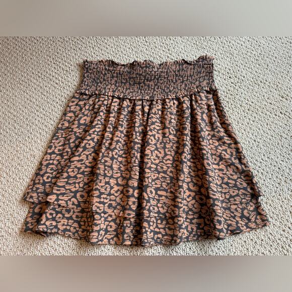Rails Leopard Print Mini Skirt - Brown and Black - Picture 4 of 10